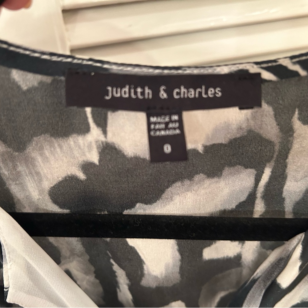 Judith & Charles Black and White Blouse